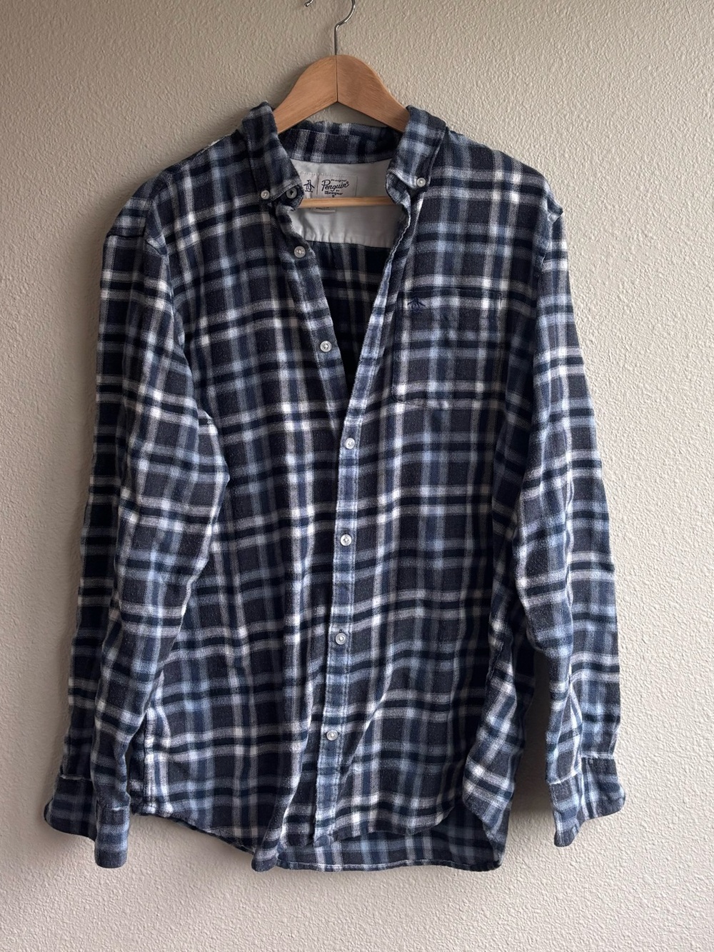 Plaid Button-Down Flannel Shirt
